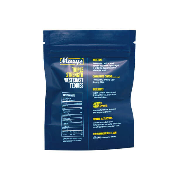Mary’s Indica WestCoast Teddies Triple Strength 140mg