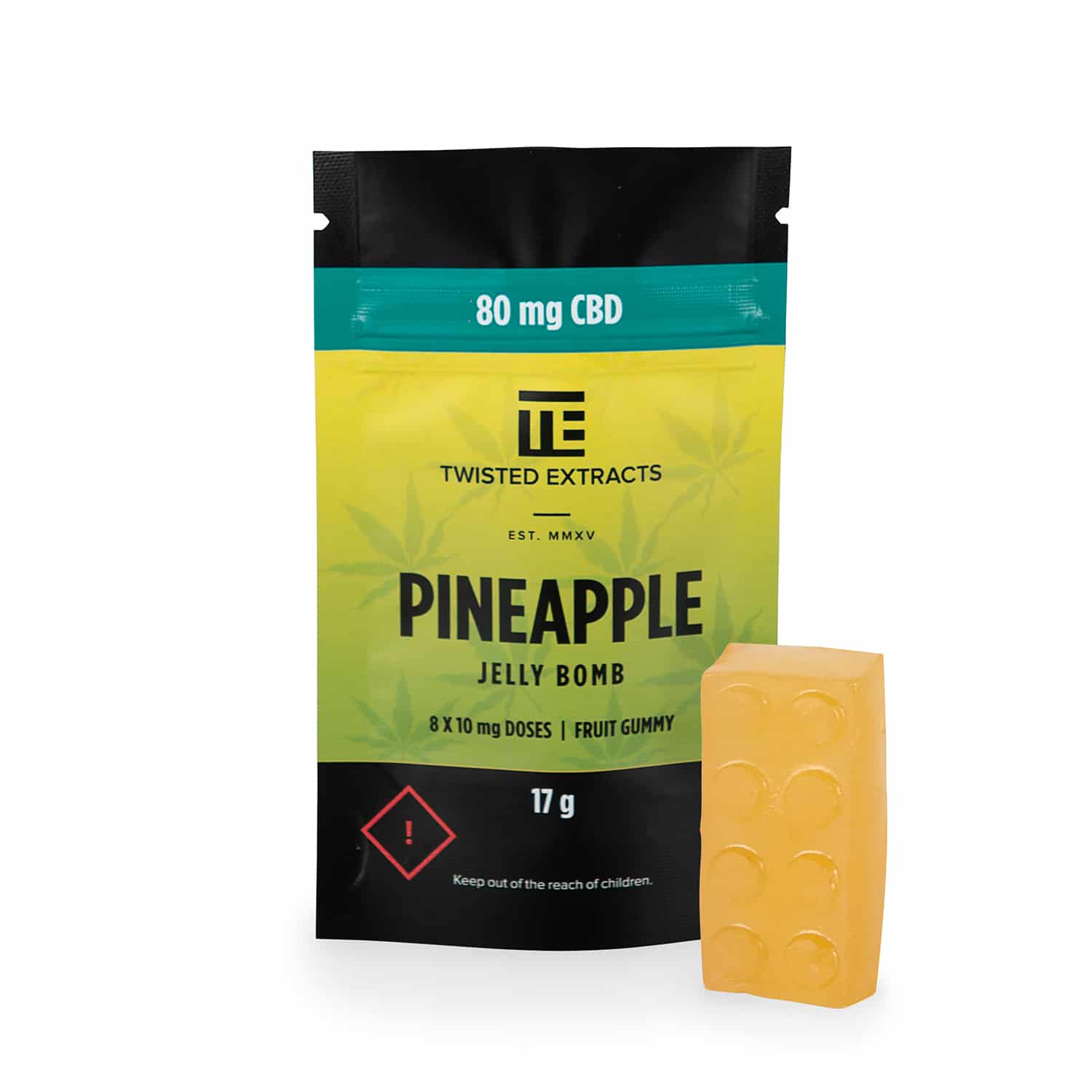 Twisted Extracts CBD Pineapple Jelly Bomb – (80mg CBD)