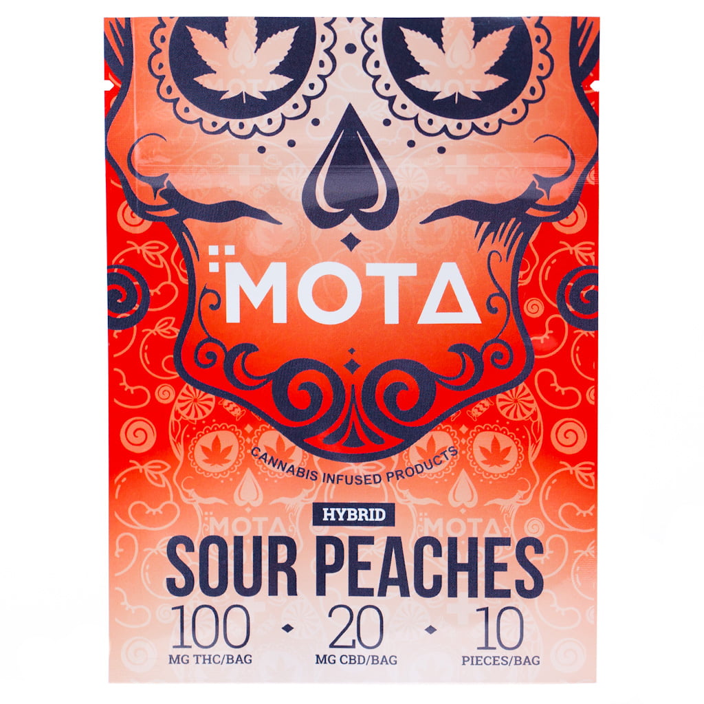 Mota Medicated Gummies Hybrid Sour Peaches