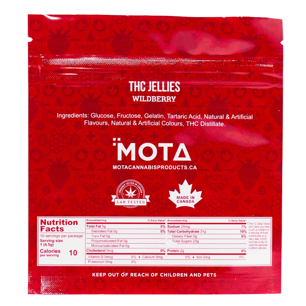 MOTA 200mg THC Wild Berry Jellies