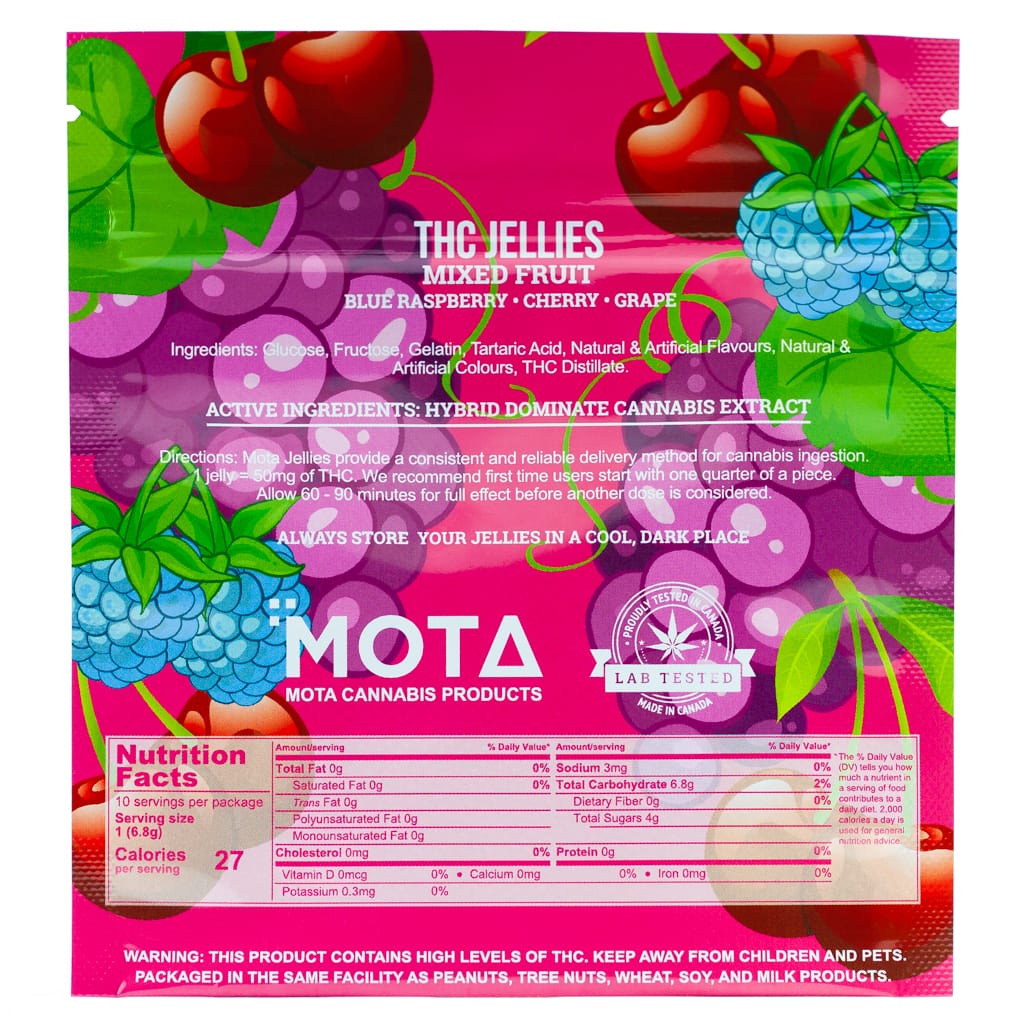 MOTA THC Mixed Fruit Jellies (500mg)
